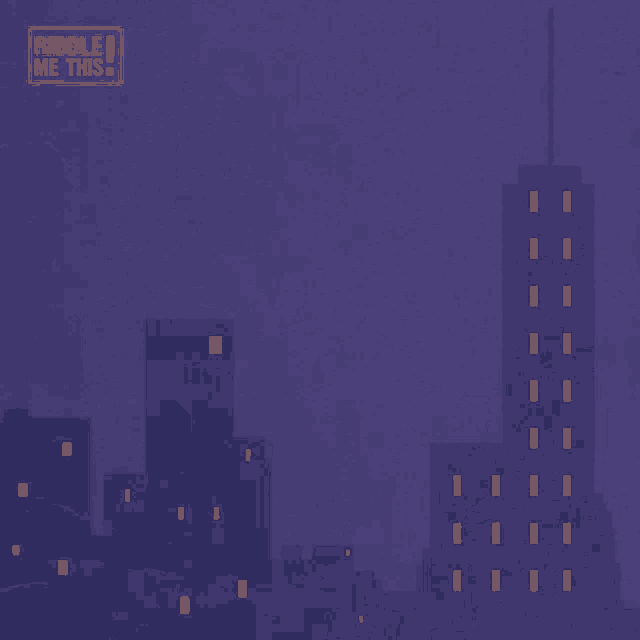 a silhouette of a city skyline with the words " riddle me this " in the corner