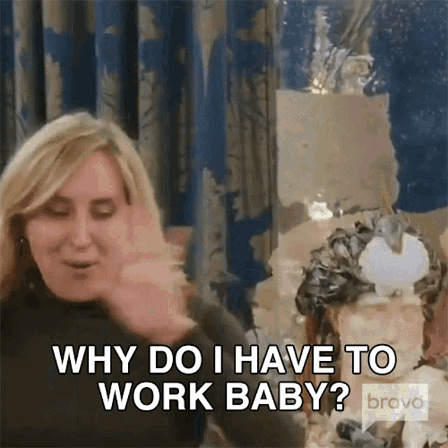 Why Do I Have To Work Baby Real Housewives Of New York GIF