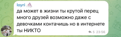 a screenshot of a telegram conversation between loyri and nikito