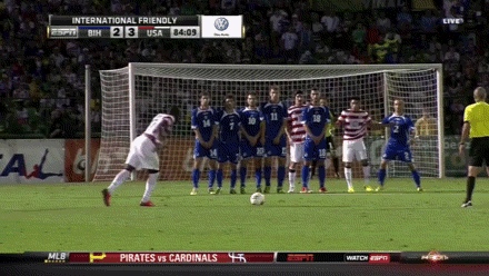 a soccer game between the pirates and cardinals