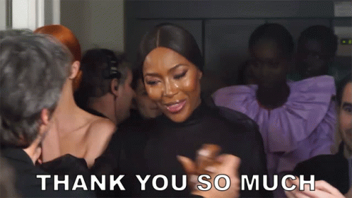 Thank You So Much Naomi Campbell GIF - Thank You So Much Naomi Campbell Being Naomi GIFs