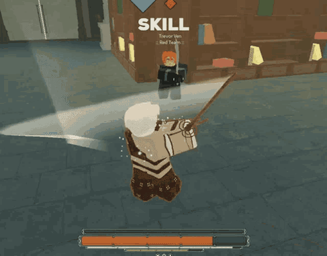 a screenshot of a video game that says skill on the top left