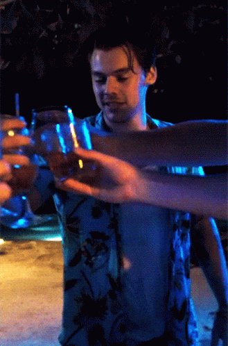Harry Styles Cheers GIF - Harry Styles Cheers Toast GIFs