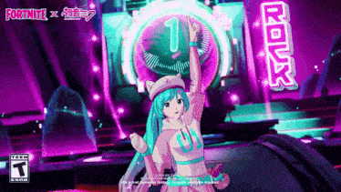 hatsune miku is featured in a video game called fortnite