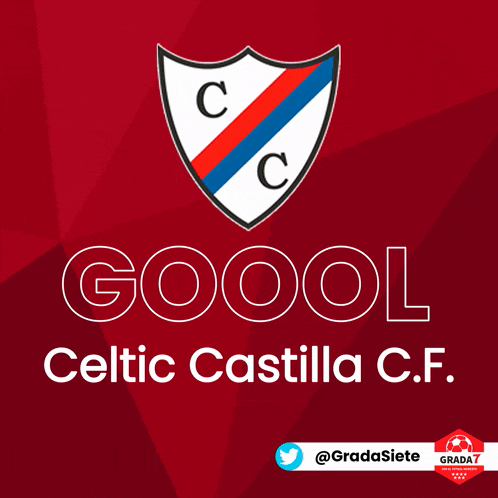 a red background with the words goool celtic castilla c.f