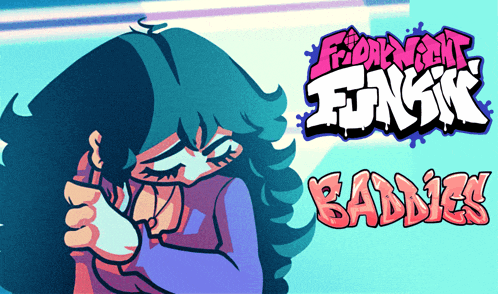a poster for friday night funkin baddies shows a girl