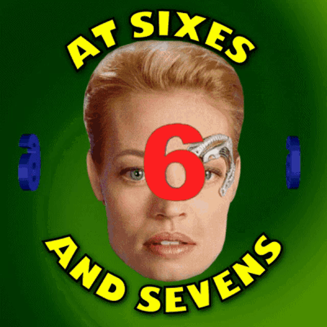 a picture of a woman with the number 6 on her face