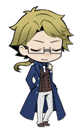 a cartoon of a man wearing glasses and a coat