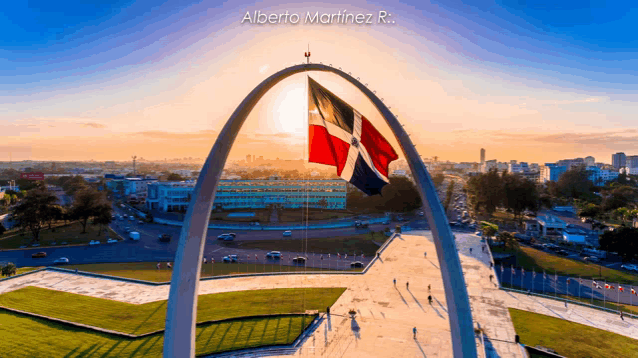an aerial view of a city with the words alberto martinez r. on the bottom