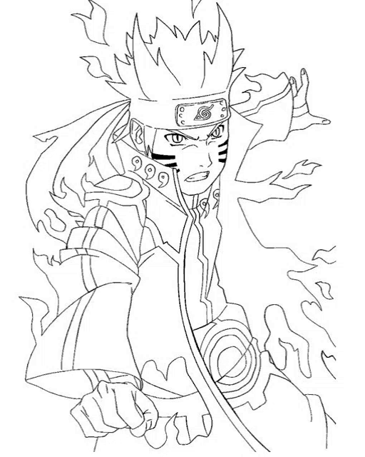 a black and white drawing of a person with a sword and a headband .
