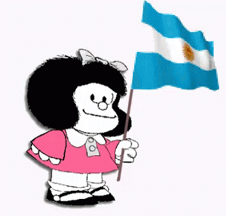 25 De Mayo Bandera De Argentina Mafalda GIF - Argentina 25mayo Bandera De Argentina GIFs