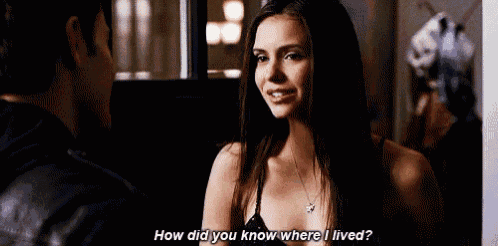 a woman is talking to a man in a room and asking him how did you know where i lived .