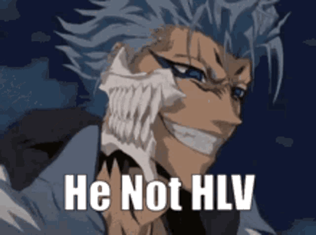 a man with a skull on his face and the words he not hlv