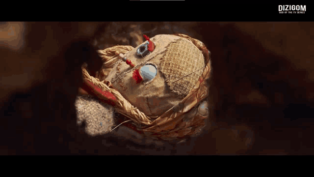 a picture of a doll with the word dizigom on the bottom