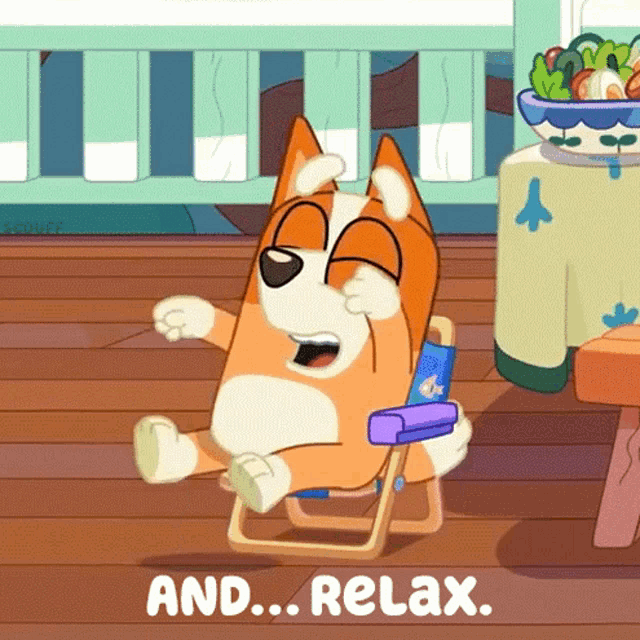 Bluey Relax GIF - Bluey Relax Chill GIFs
