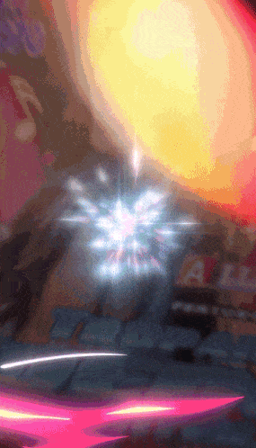 an animated image of a fireworks display with the word all in the lower right corner