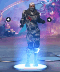 a man in a military uniform is standing in a video game .