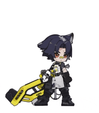 a cartoon character is holding a large yellow object that says " x " on it