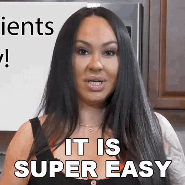 It Is Super Easy Mariah Milano GIF - It Is Super Easy Mariah Milano Dinner With Mariah GIFs