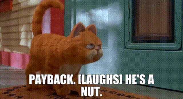 Garfield Payback GIF - Garfield Payback Laughs GIFs