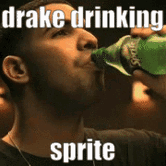 Drake Drinking Sprite GIF - Drake Drinking Sprite Refreshing GIFs