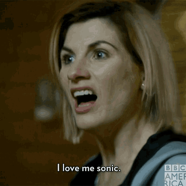 a woman says i love me sonic in a bbc america ad