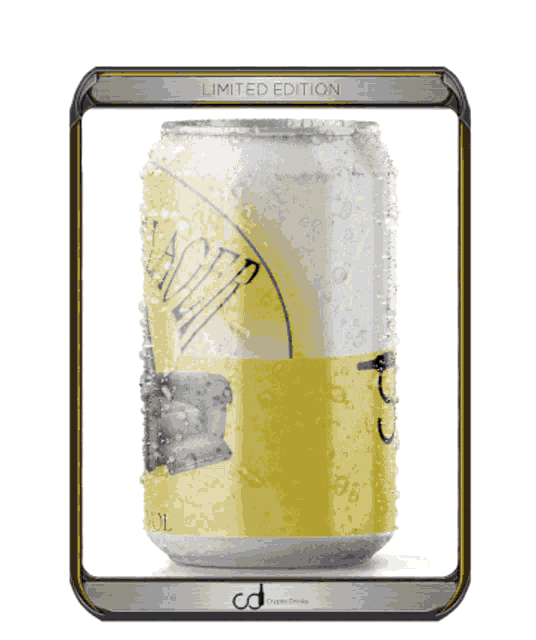 a limited edition of a can of soda with a yellow label