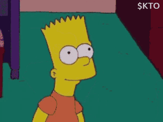 bart simpson looking at a cake that says at least you tried