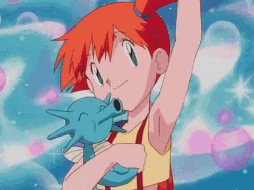 a cartoon girl is holding a seahorse in her arms