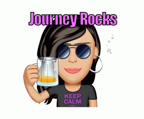 Journey Rocks Drinking GIF - Journey Rocks Drinking Keep Calm GIFs