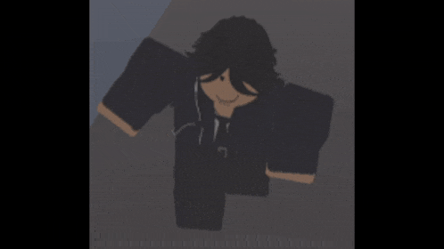 a drawing of a person in a black shirt laying on the ground