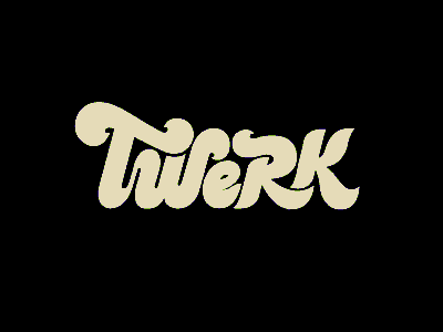 a red background with the word twerk written in white