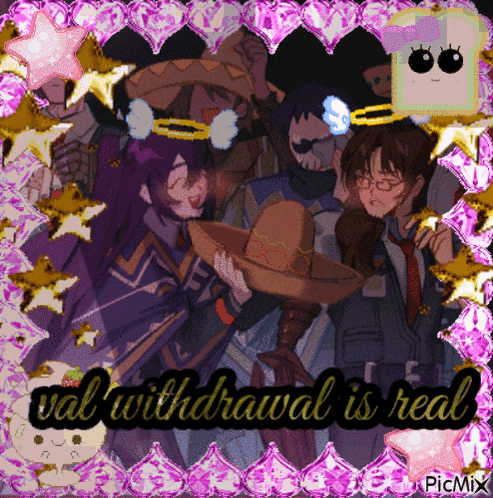 a picture of a group of people with the words " val withdrawal is real "