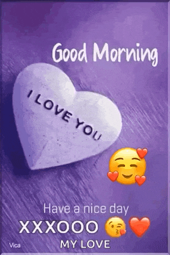 a purple heart with the words `` i love you '' written on it on a purple background .