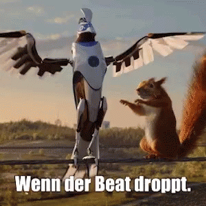 Wenn Der Beat Droppt Bird GIF - Wenn Der Beat Droppt Bird Squirrel GIFs