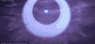 a close up of a person 's eye with a purple circle in the middle .