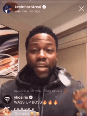 a screenshot of kevin hart 4 real was live