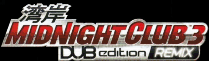 a midnight club 3 dub edition remix logo is shown