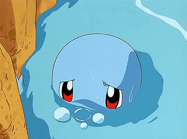 a cartoon character is swimming in a pool of water