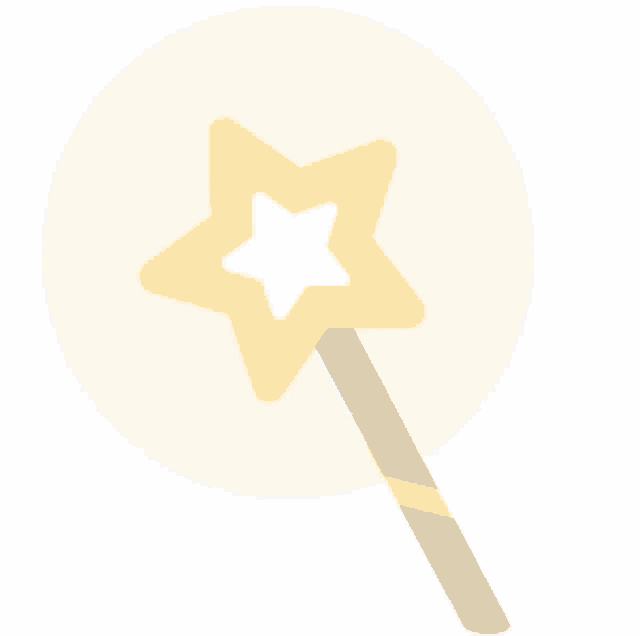 a magic wand with a yellow star on it