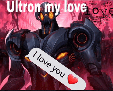 a picture of a robot with a message that says " i love you "