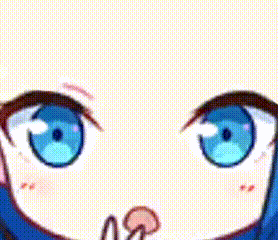 a close up of a person 's face with blue eyes and a nose .