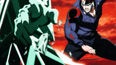 a man in a helmet is holding a sword in his hand