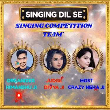 a poster for the singing dil se singing competition