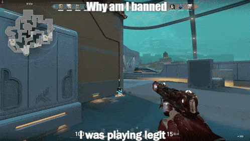 a screenshot of a video game with the words " why am i banned "