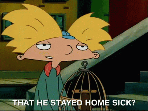 He Stayed Home Sick? GIF - Home Sick Hey Arnold Stayed Home Sick GIFs