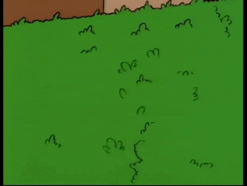 homer simpson from the simpsons is standing in a grassy area