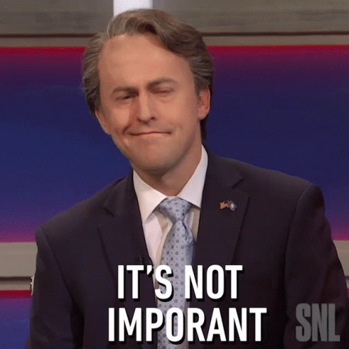 Its Not Important Glenn Youngkin GIF - Its Not Important Glenn Youngkin Saturday Night Live GIFs