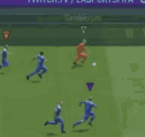 a soccer game with the words computer says no on the top