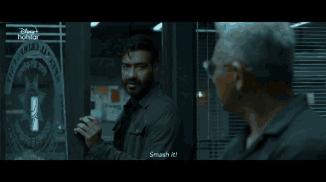a disney + hotstar advertisement shows a man standing next to a white car